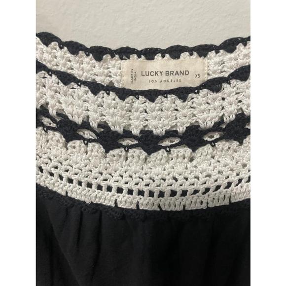 Lucky Brand Women's Crochet Square Neck Cotton Knit Top - Picture 6 of 7